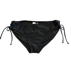 Ocean Blues Bikini Bottom Black Strappy Full Coverage Medium